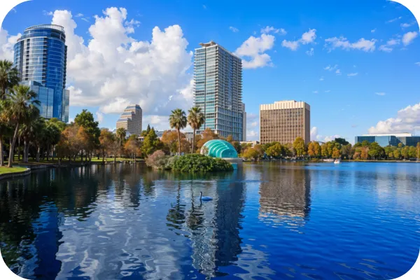 Image is of Orlando Best Family-Friendly City in Florida